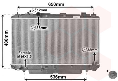 VAN WEZEL chladič, chladenie motora 53002348
