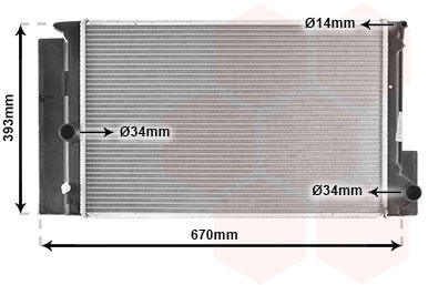 VAN WEZEL chladič, chladenie motora 53002397