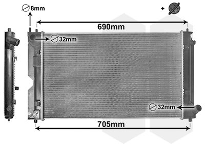 VAN WEZEL chladič, chladenie motora 53002403