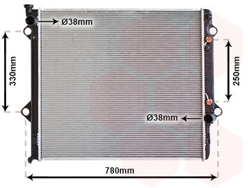 VAN WEZEL chladič, chladenie motora 53002478