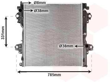 VAN WEZEL chladič, chladenie motora 53002604