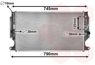 VAN WEZEL chladič, chladenie motora 53002704