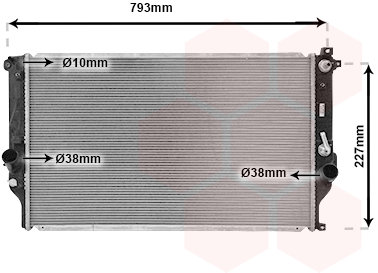 VAN WEZEL chladič, chladenie motora 53002715