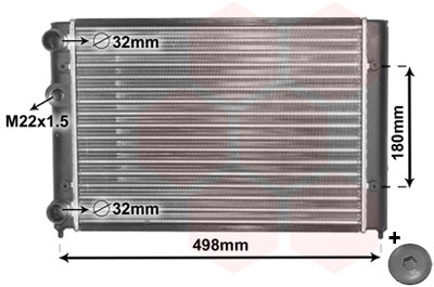 VAN WEZEL chladič, chladenie motora 58002028