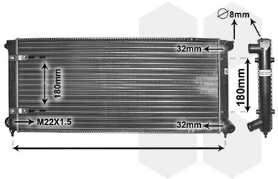VAN WEZEL chladič, chladenie motora 58002041