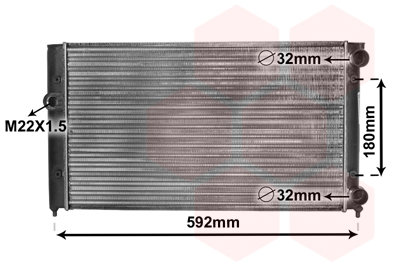 VAN WEZEL chladič, chladenie motora 58002099