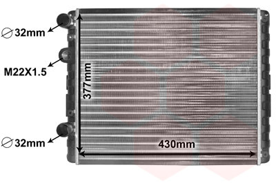 VAN WEZEL chladič, chladenie motora 58002129