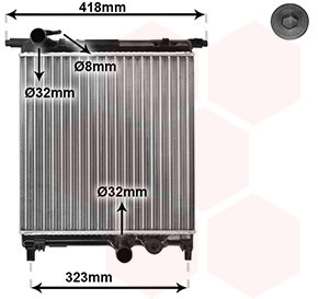 VAN WEZEL chladič, chladenie motora 58002325
