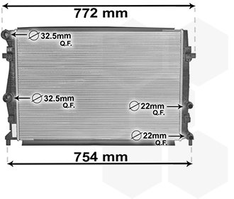 VAN WEZEL chladič, chladenie motora 58002343