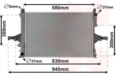 VAN WEZEL chladič, chladenie motora 59002114