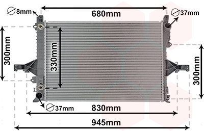 VAN WEZEL chladič, chladenie motora 59002115