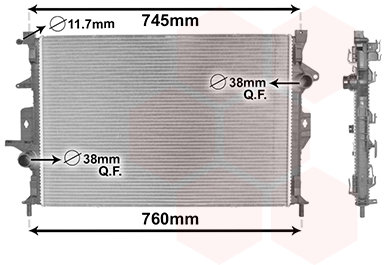 VAN WEZEL chladič, chladenie motora 59002187