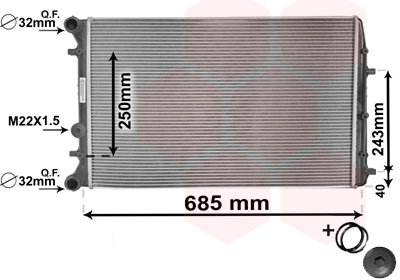 VAN WEZEL chladič, chladenie motora 76002008