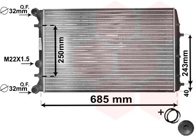 VAN WEZEL chladič, chladenie motora 76002010
