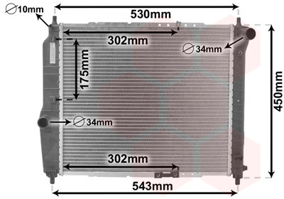 VAN WEZEL chladič, chladenie motora 81002066
