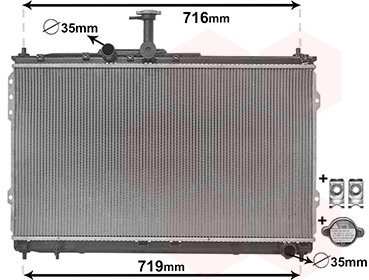 VAN WEZEL chladič, chladenie motora 82002418