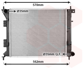 VAN WEZEL chladič, chladenie motora 82012701