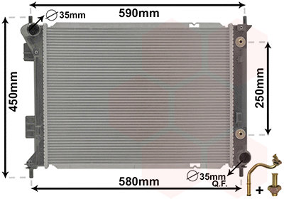 VAN WEZEL chladič, chladenie motora 82012709