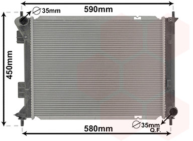 VAN WEZEL chladič, chladenie motora 82012710