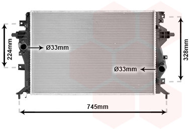 VAN WEZEL chladič, chladenie motora 82012720