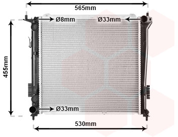 VAN WEZEL chladič, chladenie motora 83002098