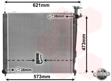 VAN WEZEL chladič, chladenie motora 83002272
