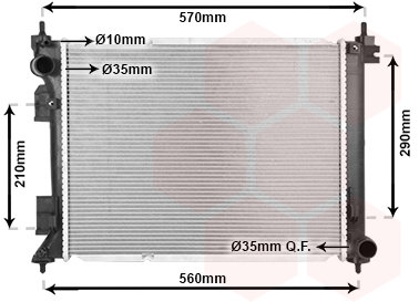 VAN WEZEL chladič, chladenie motora 83012738