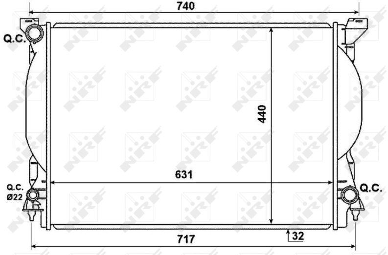 NRF Chladič, chladenie motora 53957