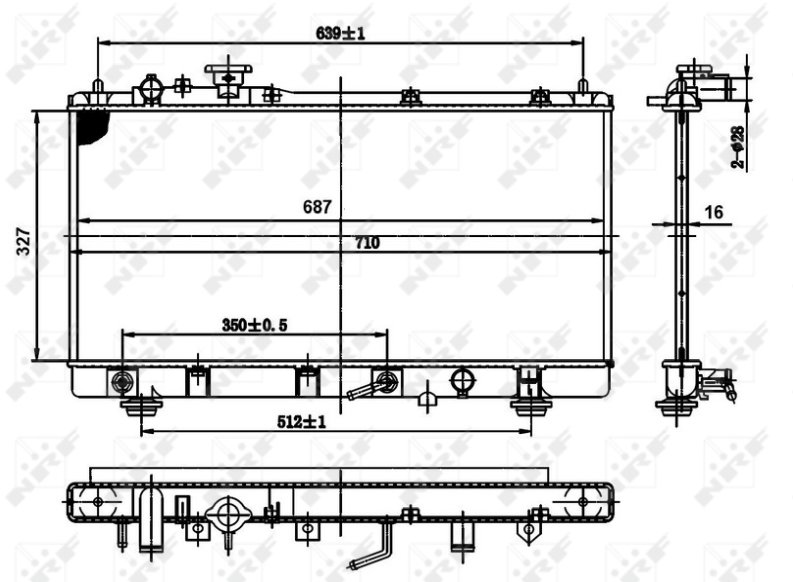 NRF Chladič, chladenie motora 50142