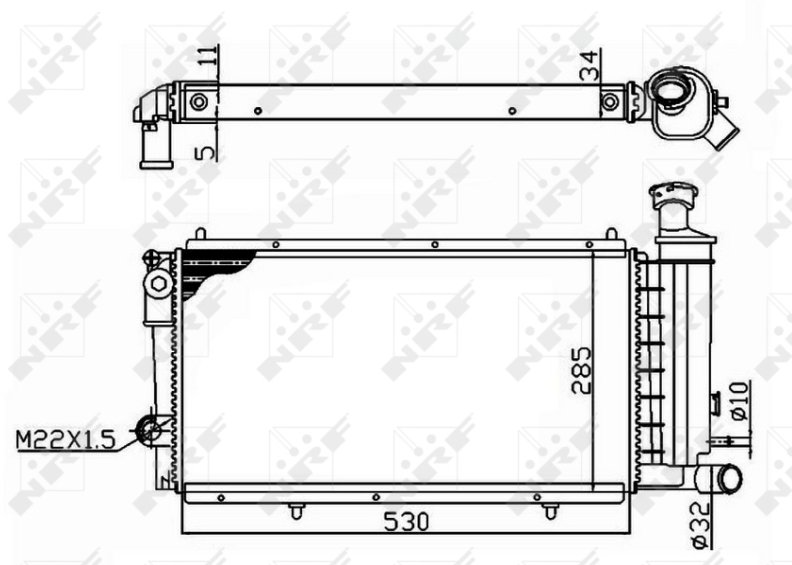 NRF Chladič, chladenie motora 50406A