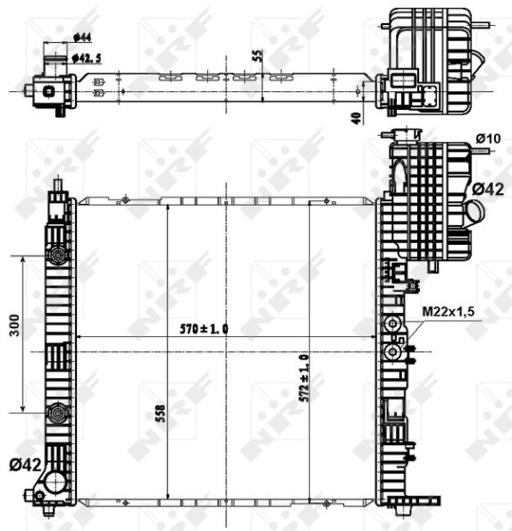 NRF Chladič, chladenie motora 50581