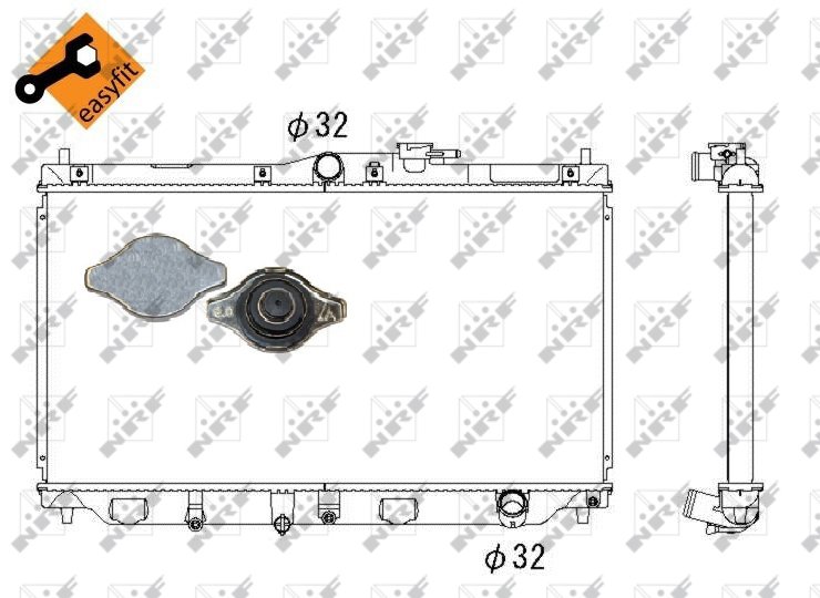 NRF Chladič, chladenie motora 507728