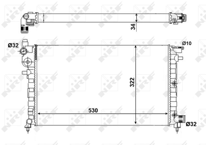 NRF Chladič, chladenie motora 509502A
