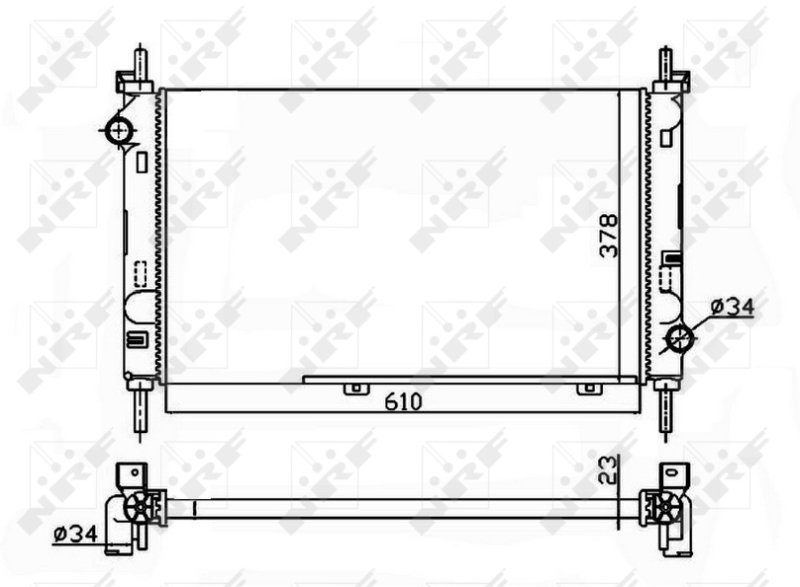 NRF Chladič, chladenie motora 509528A
