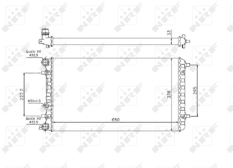 NRF Chladič, chladenie motora 509644