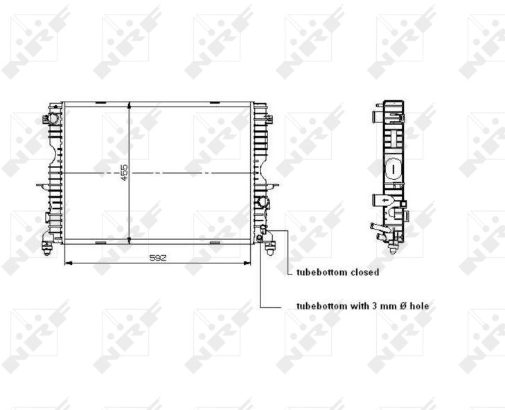 NRF Chladič, chladenie motora 509729