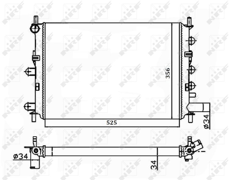 NRF Chladič, chladenie motora 514436A