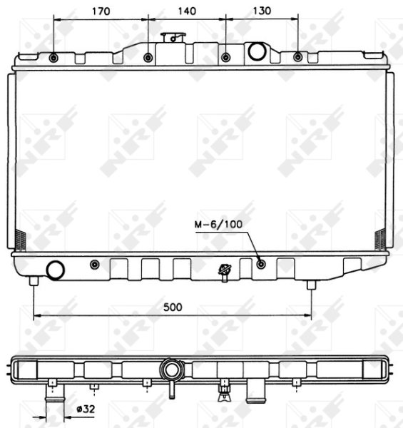 NRF Chladič, chladenie motora 526711