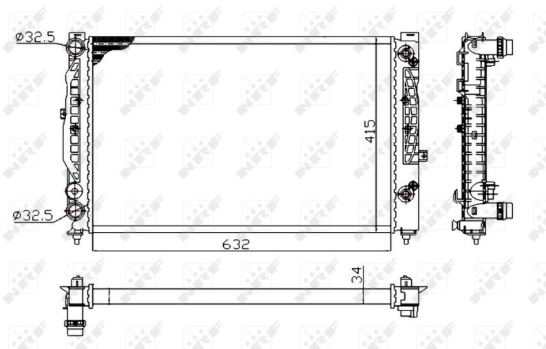 NRF Chladič, chladenie motora 529504A