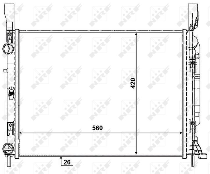 NRF Chladič, chladenie motora 53003
