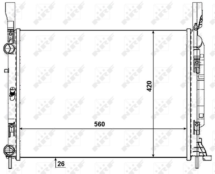 NRF Chladič, chladenie motora 53004