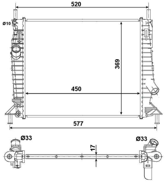 NRF Chladič, chladenie motora 53028