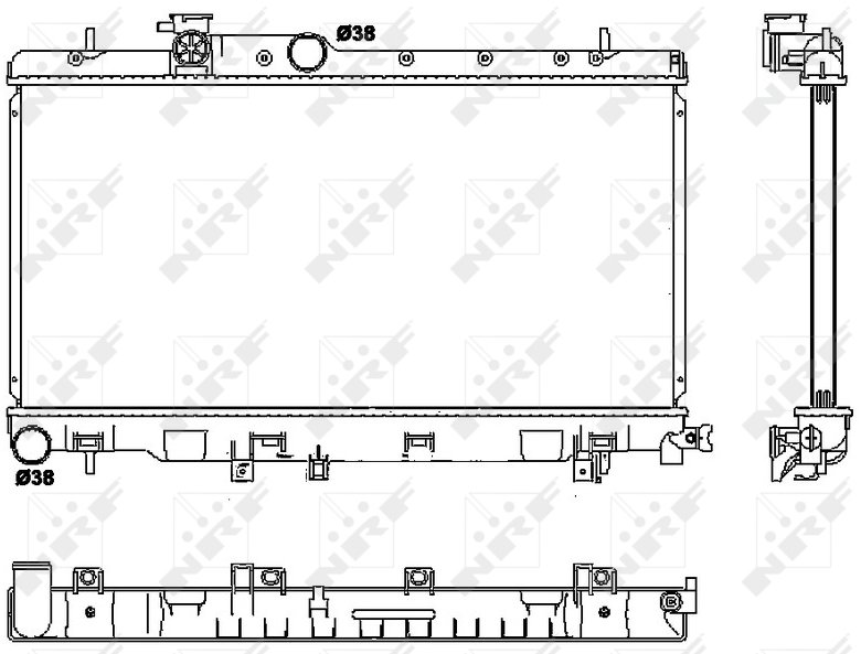 NRF Chladič, chladenie motora 53038