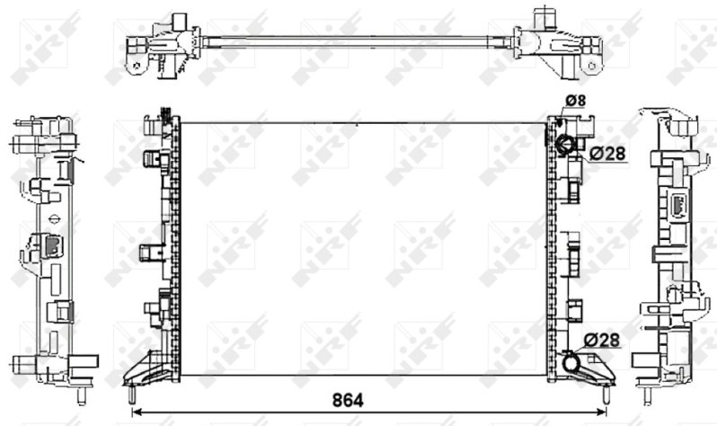 NRF Chladič, chladenie motora 53066