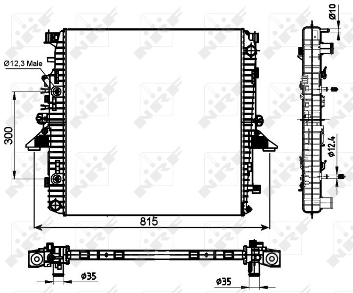 NRF Chladič, chladenie motora 53097