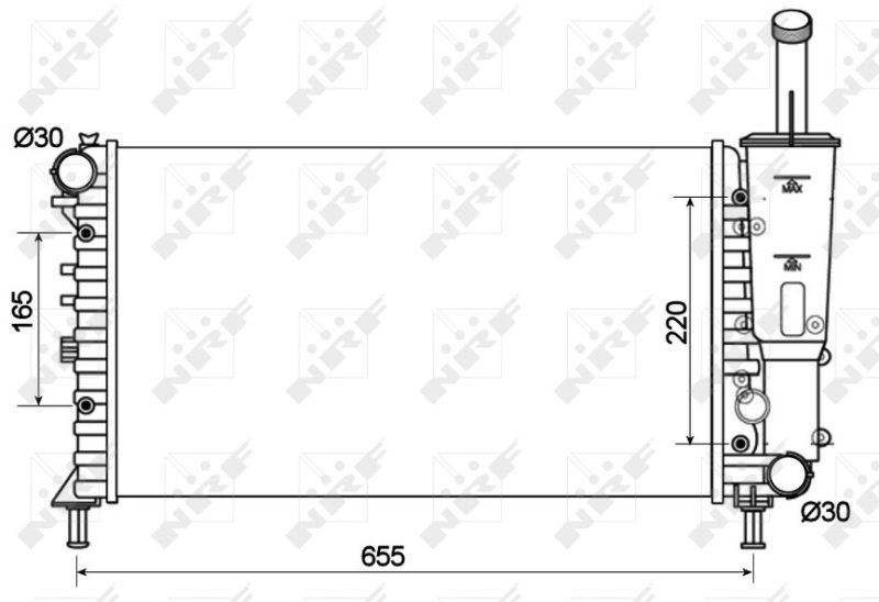 NRF Chladič, chladenie motora 53124