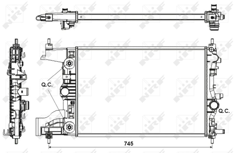 NRF Chladič, chladenie motora 53153