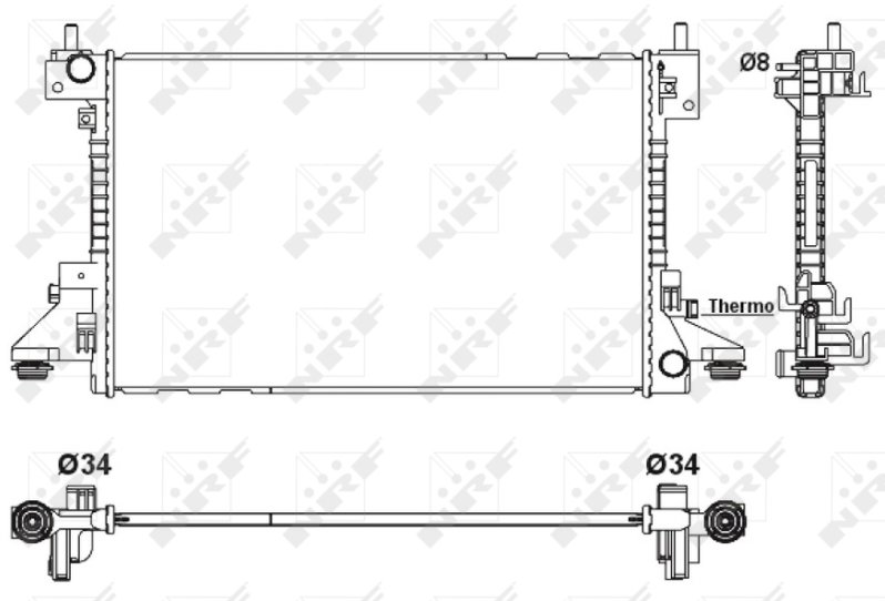 NRF Chladič, chladenie motora 53160