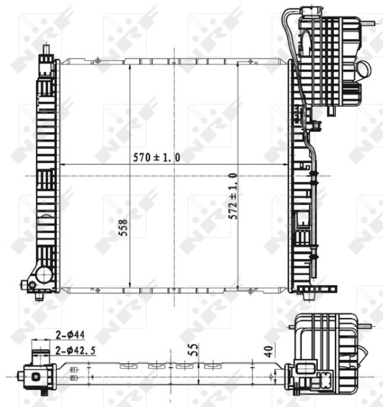 NRF Chladič, chladenie motora 53176