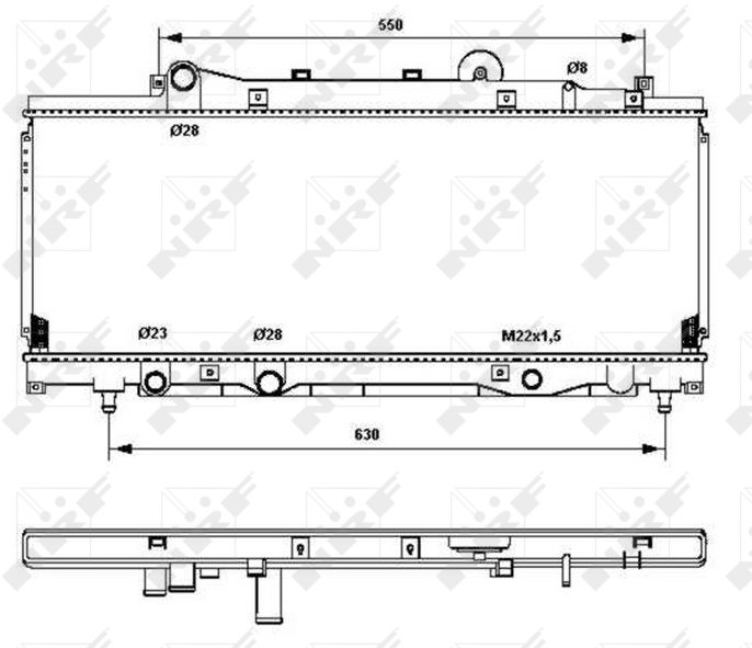 NRF Chladič, chladenie motora 53202